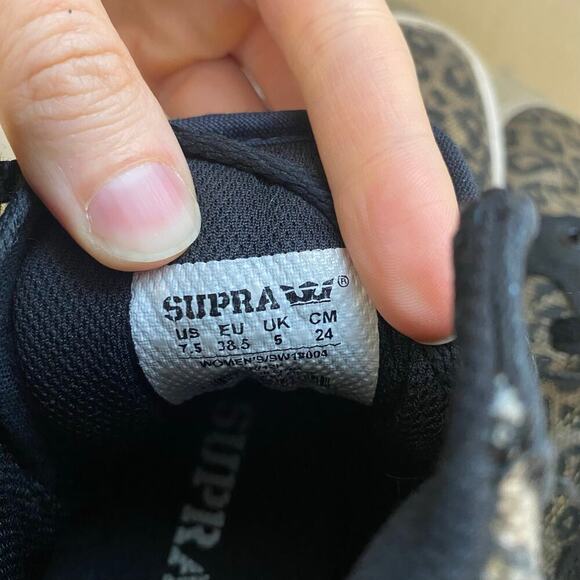 Supra High Top Skytop Shoe Muska 001 Women's Size 7.5 Leopard Cheetah - Picture 4 of 6